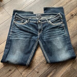 Silver Jeans Women's Dark Blue Straight Leg Jeans